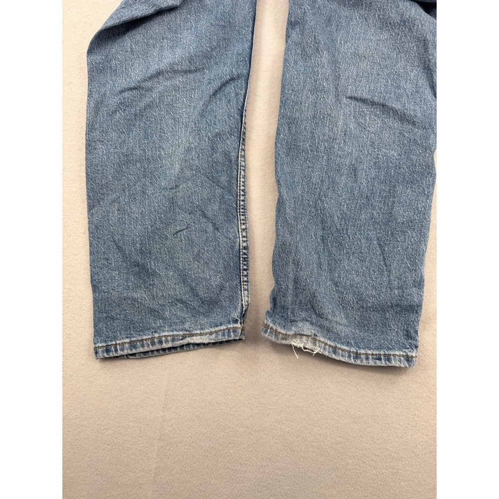 Levis 505 Regular Fit Straight Leg Blue Denim Jeans Mens 36x30 (36x29) Workwear - Picture 10 of 11